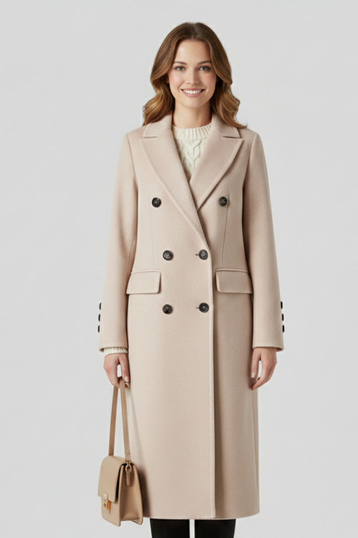 Georgia | Double Breasted Tailored Long Coat