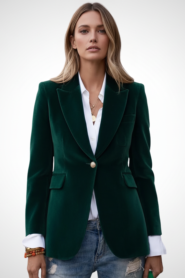 Tailored Single Button Blazer for Women