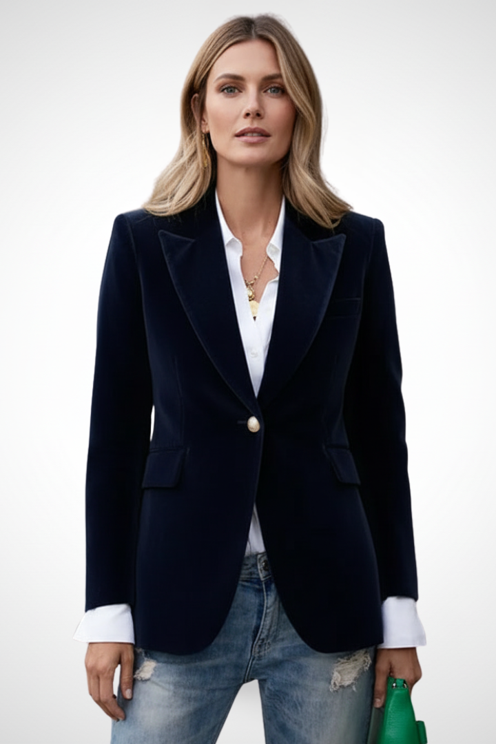 Tailored Single Button Blazer for Women