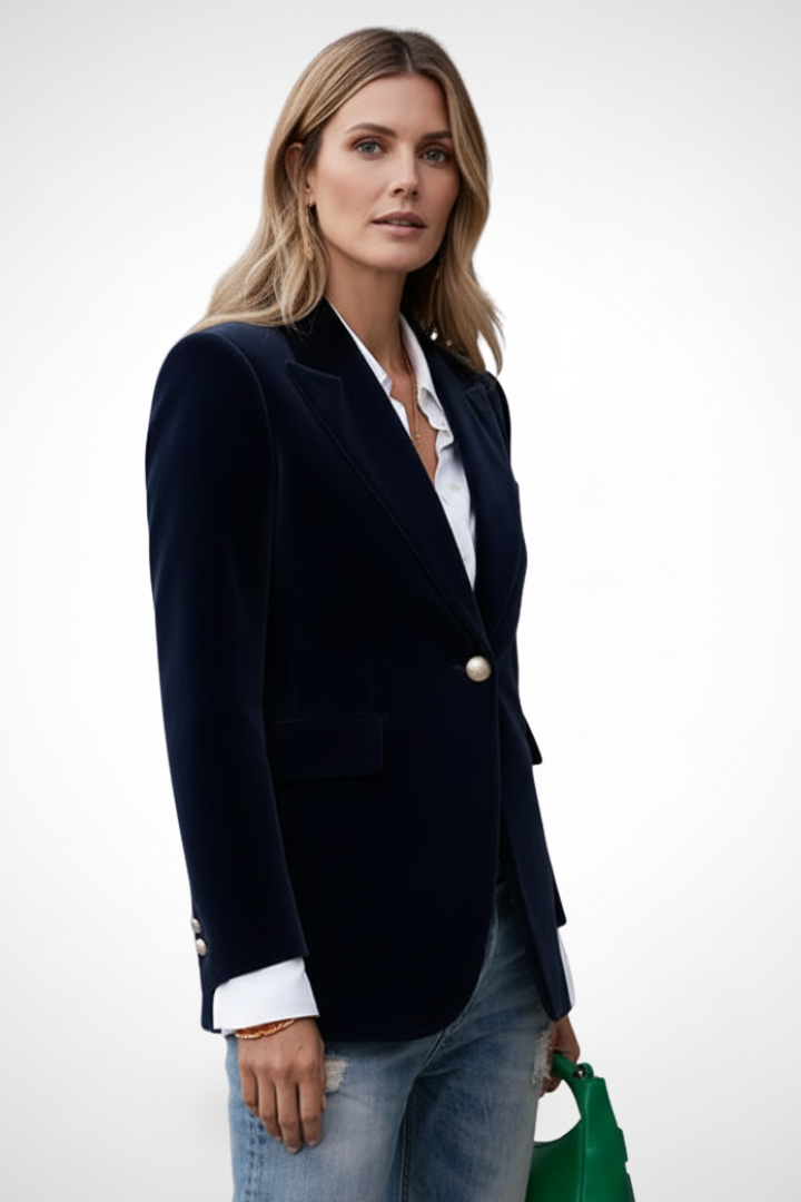 Tailored Single Button Blazer for Women