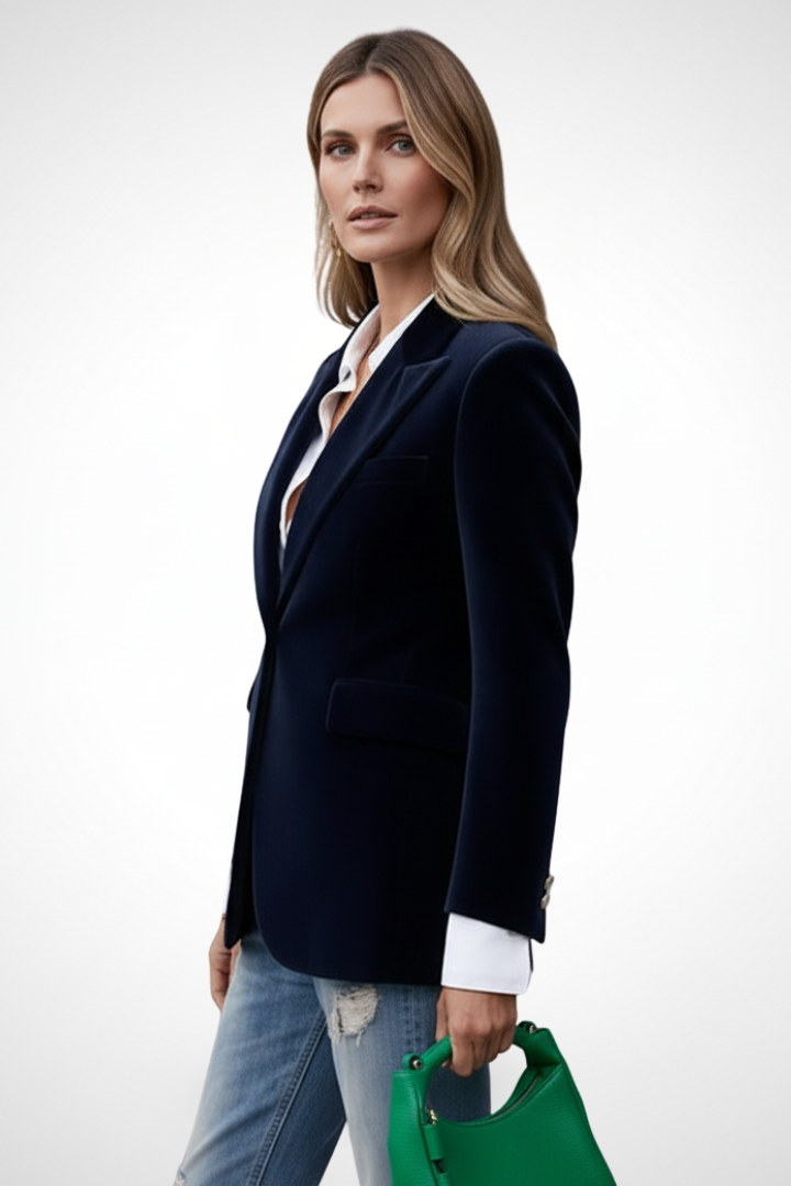 Tailored Single Button Blazer for Women