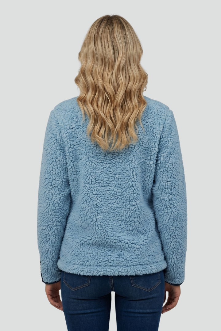 Chloe | Textured Long Sleeve Fleece Jacket