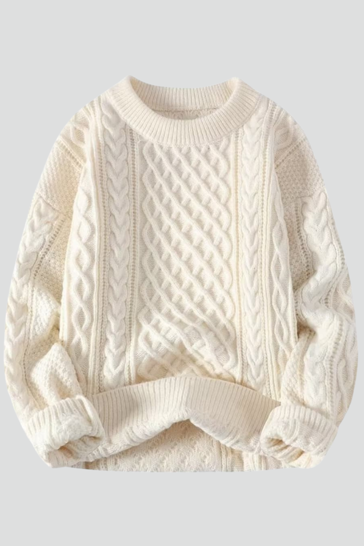 Women's Cable Knit Crew Neck Jumper