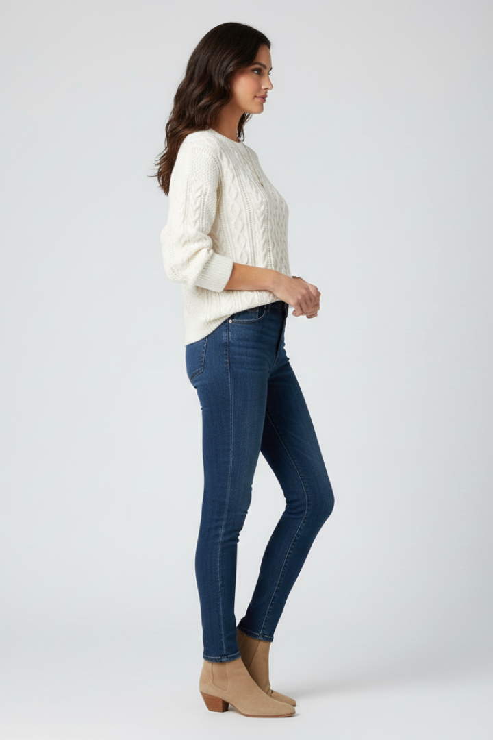 Women's Cable Knit Crew Neck Jumper