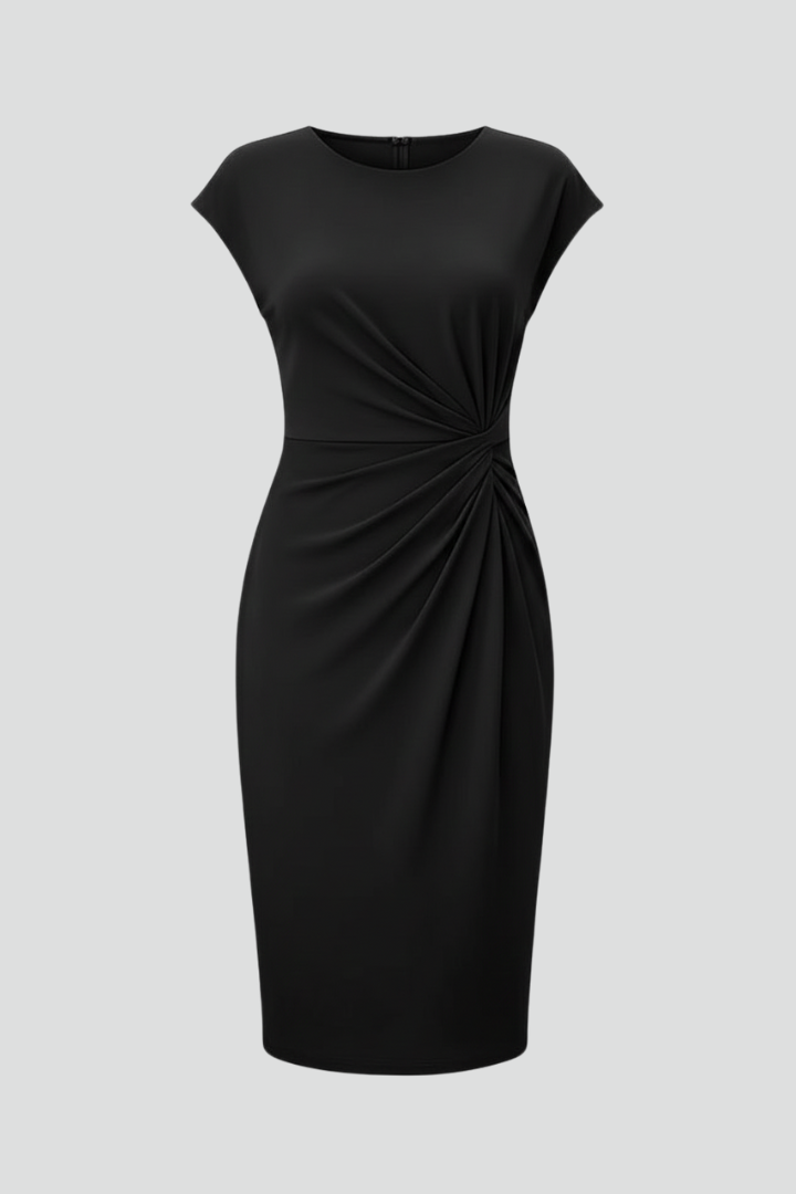 Gianna | Ruched Waist Cocktail Midi Dress