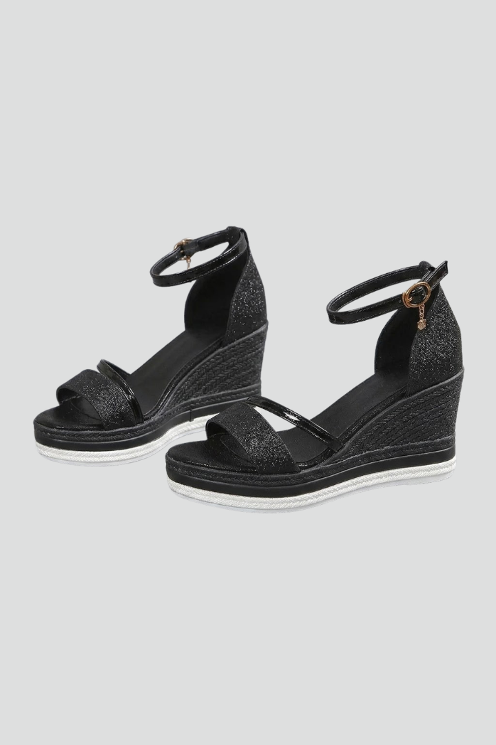 Women's Orthopedic Ankle Strap Espadrille Wedge Sandals