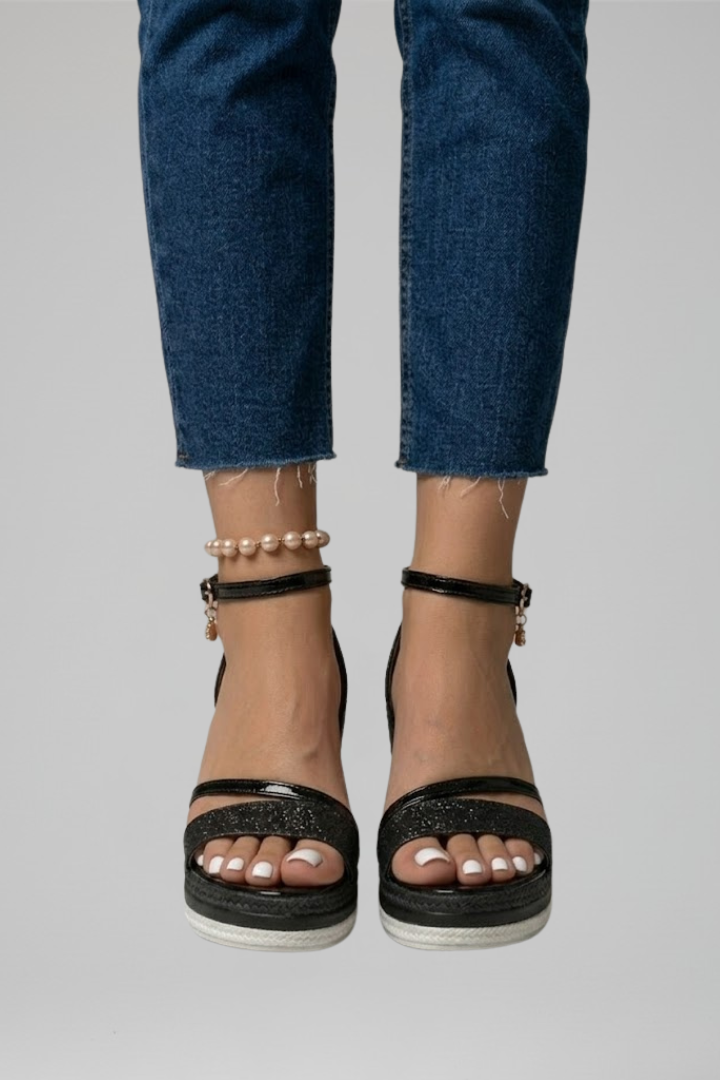 Women's Orthopedic Ankle Strap Espadrille Wedge Sandals