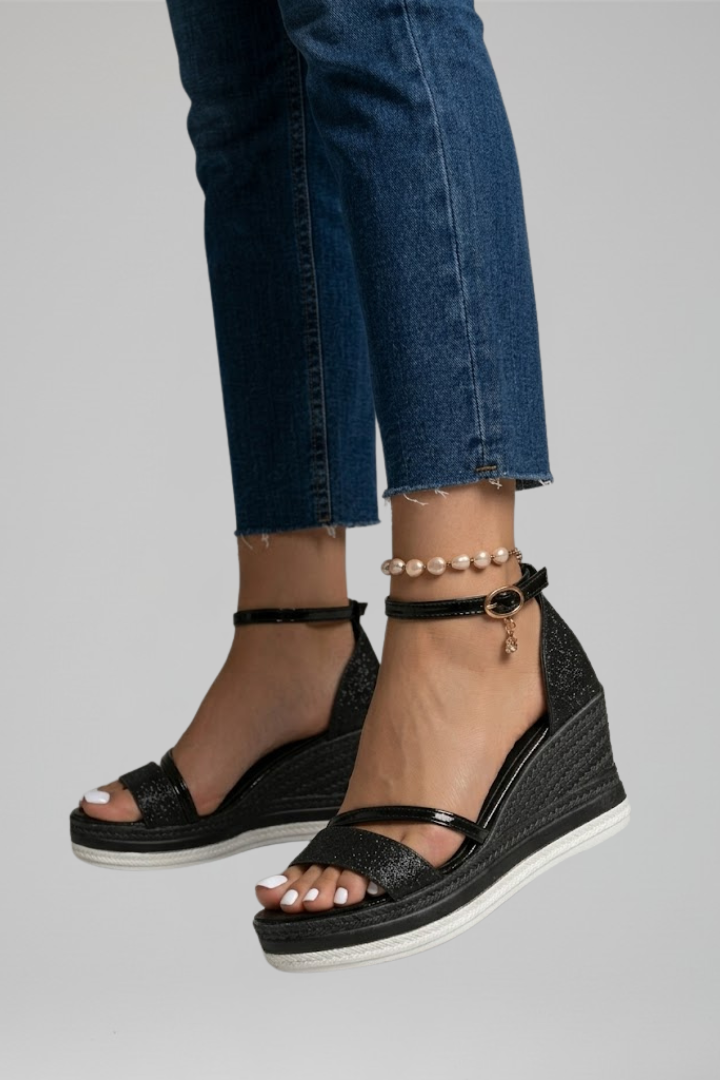 Women's Orthopedic Ankle Strap Espadrille Wedge Sandals