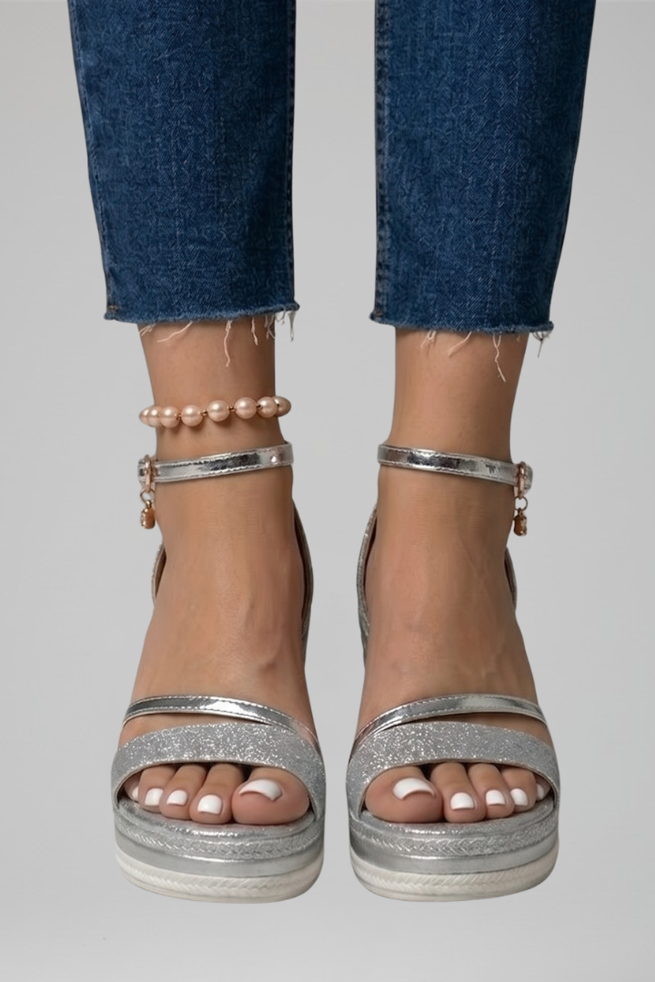 Women's Orthopedic Ankle Strap Espadrille Wedge Sandals