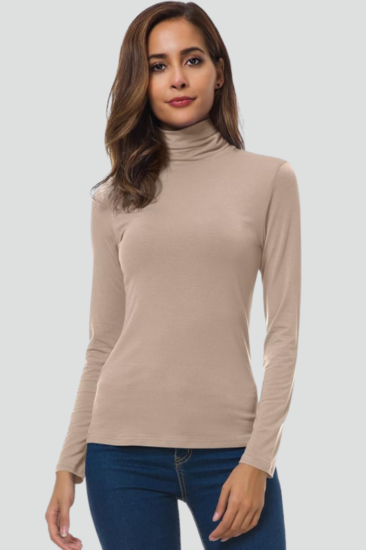 Chloe | Fitted Long Sleeve Turtleneck Sweater