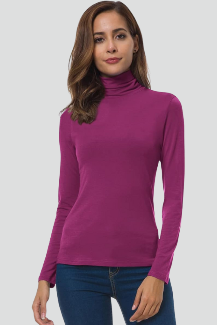 Chloe | Fitted Long Sleeve Turtleneck Sweater