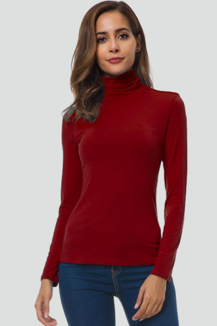 Chloe | Fitted Long Sleeve Turtleneck Sweater