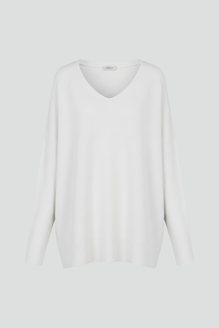 Women's Relaxed Knit V Neck Sweater