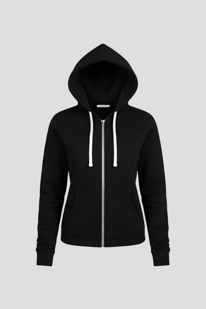 Women's Zip Up Hoodie with Drawstring