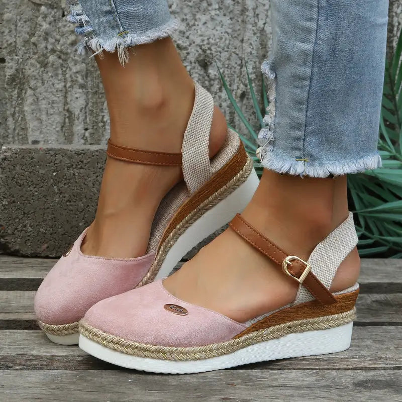 Willow | Closed Toe Slingback Wedge Sandals