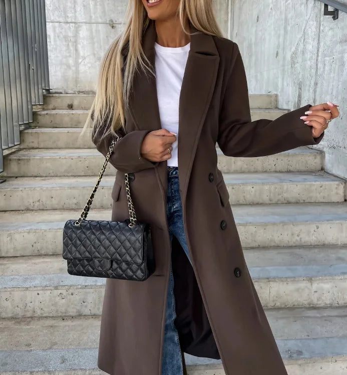 Belted Double Breasted Trench Coat