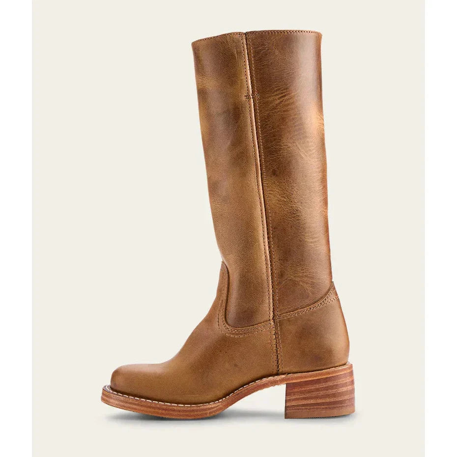 Sienna | Mid Calf Leather Block Heel Boots