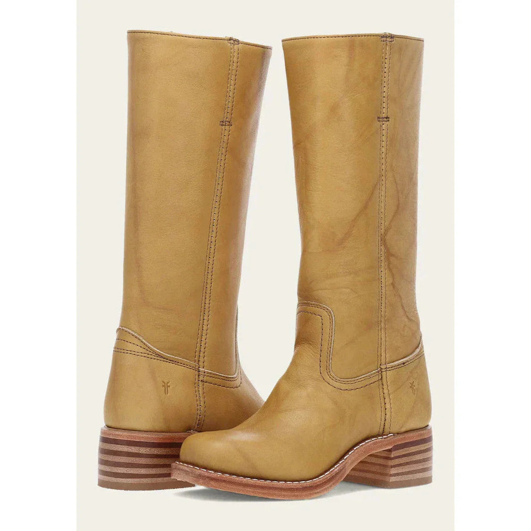 Sienna | Mid Calf Leather Block Heel Boots
