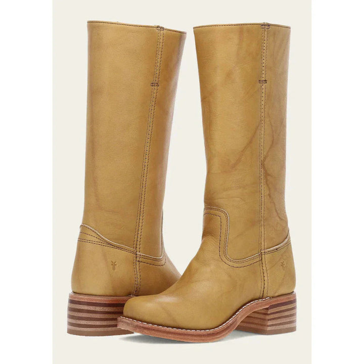 Sienna | Mid Calf Leather Block Heel Boots
