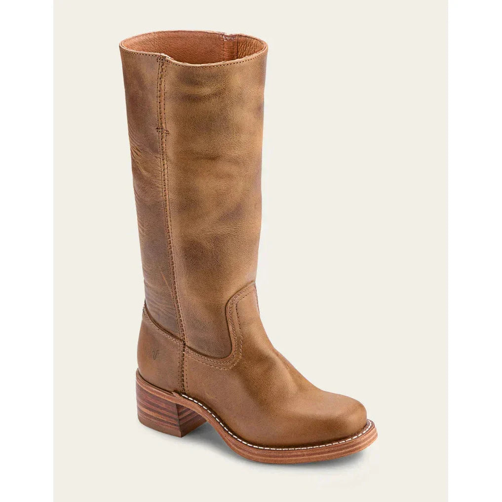 Sienna | Mid Calf Leather Block Heel Boots