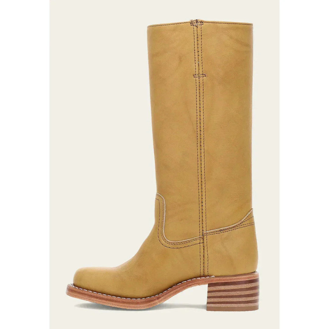 Sienna | Mid Calf Leather Block Heel Boots