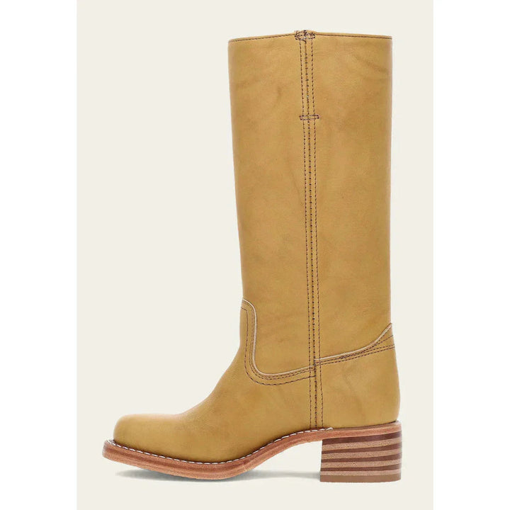 Sienna | Mid Calf Leather Block Heel Boots