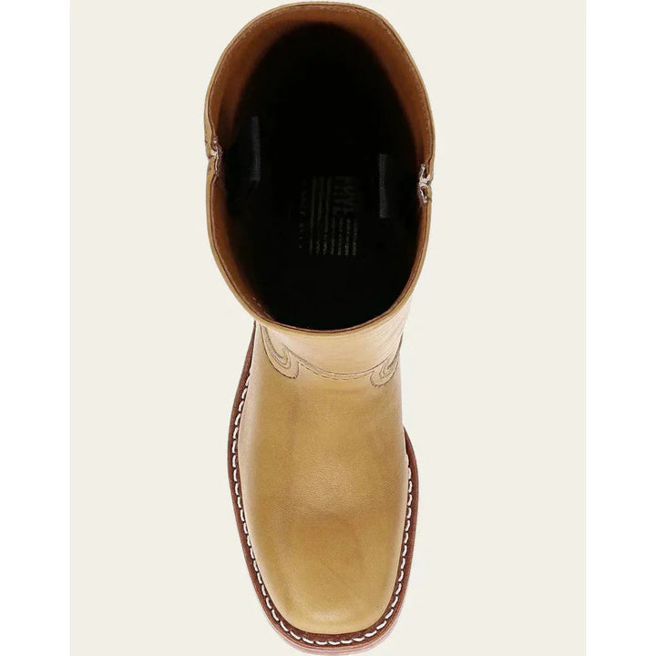 Sienna | Mid Calf Leather Block Heel Boots