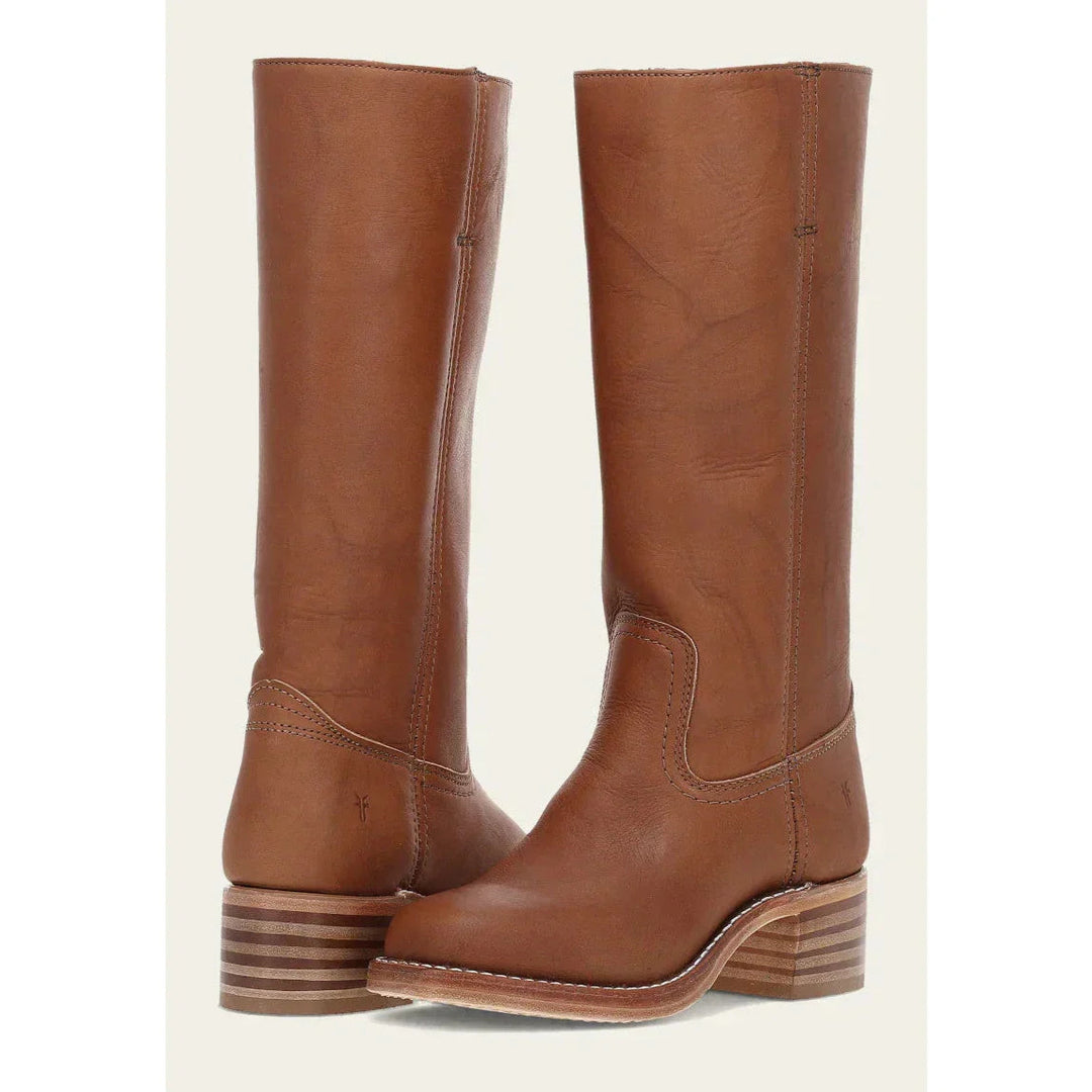 Sienna | Mid Calf Leather Block Heel Boots