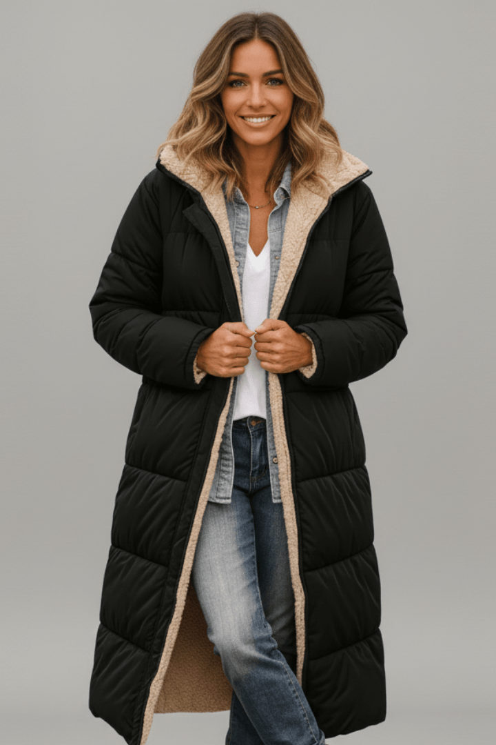 Hooded Longline Winter Puffer Coat