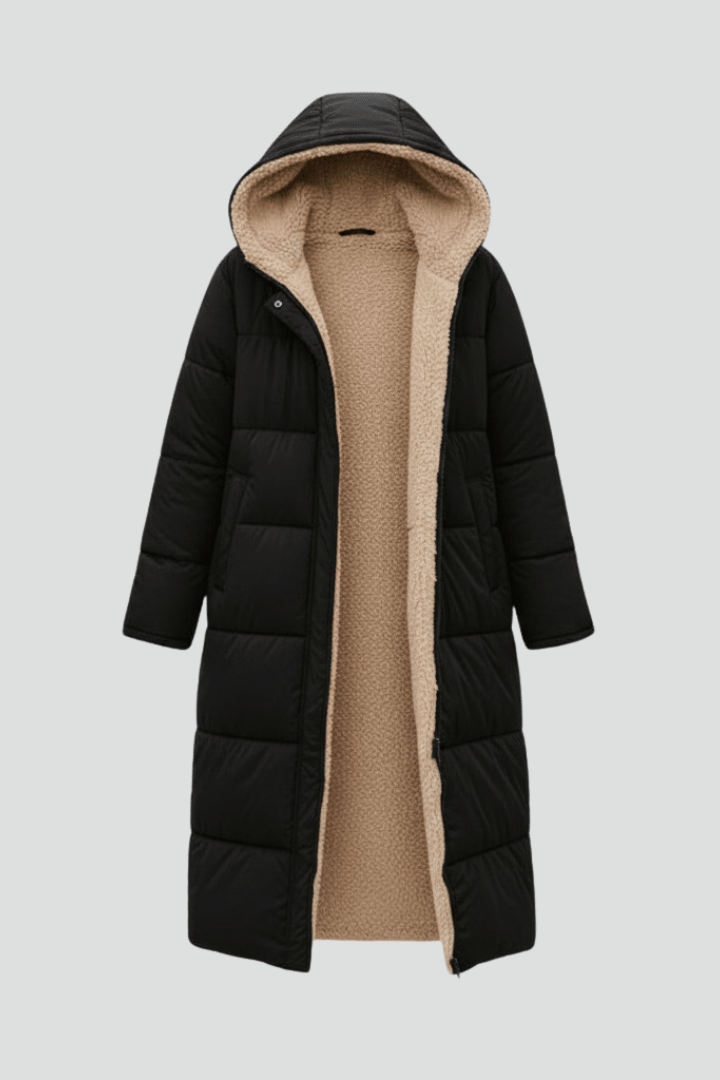 Hooded Longline Winter Puffer Coat