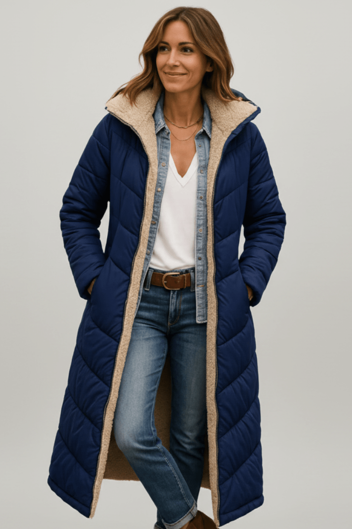 Hooded Longline Winter Puffer Coat