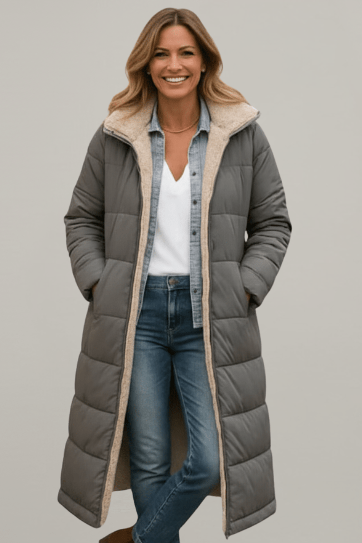 Hooded Longline Winter Puffer Coat