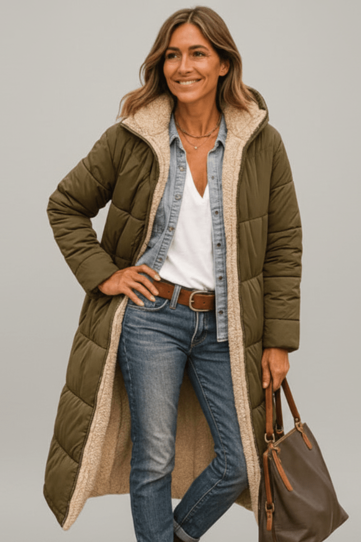 Hooded Longline Winter Puffer Coat