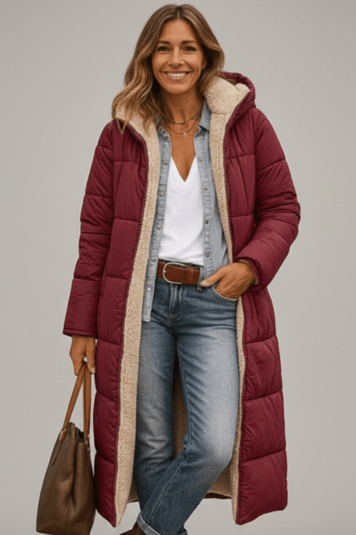 Hooded Longline Winter Puffer Coat