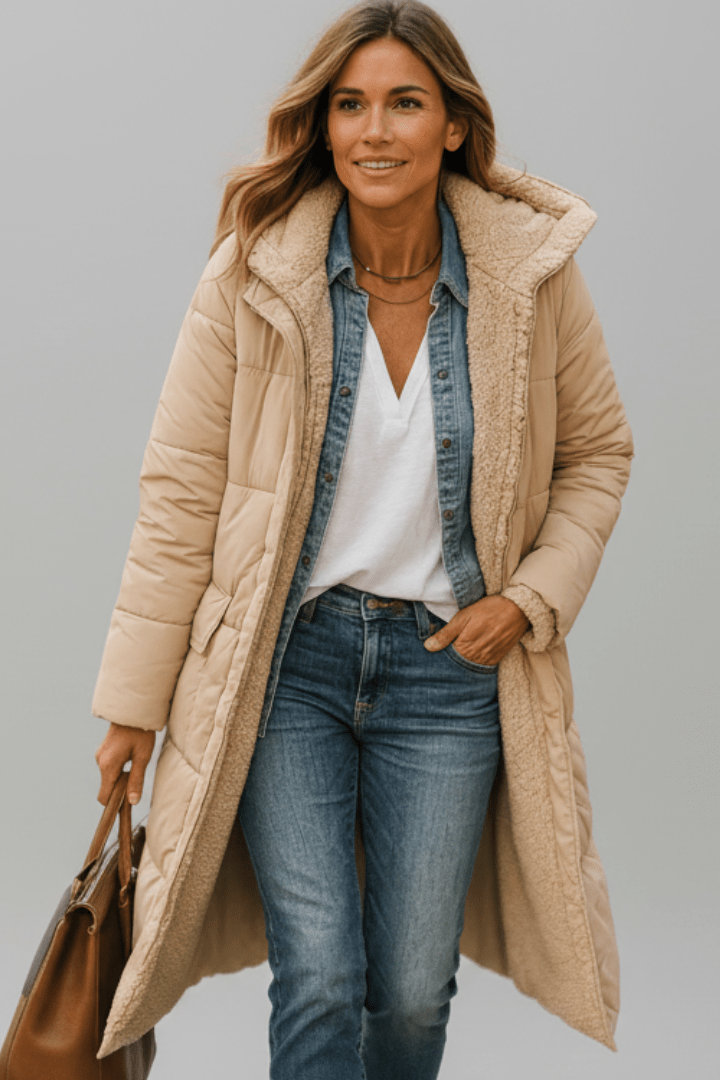 Hooded Longline Winter Puffer Coat