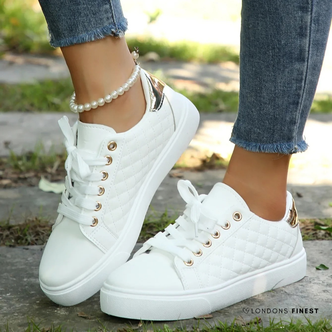 Quilted Lace Up Shoes for Women