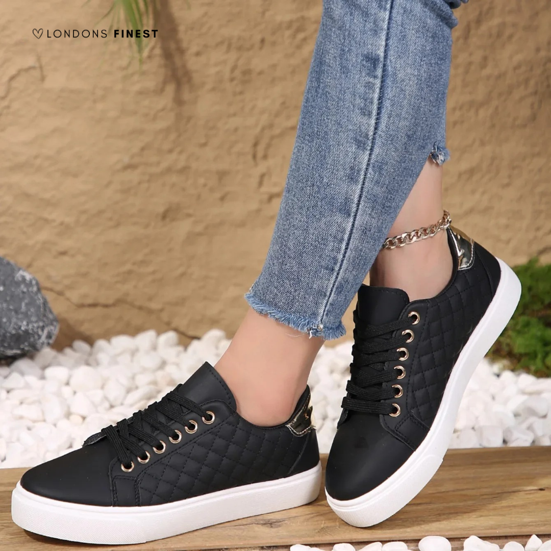 Quilted Lace Up Shoes for Women