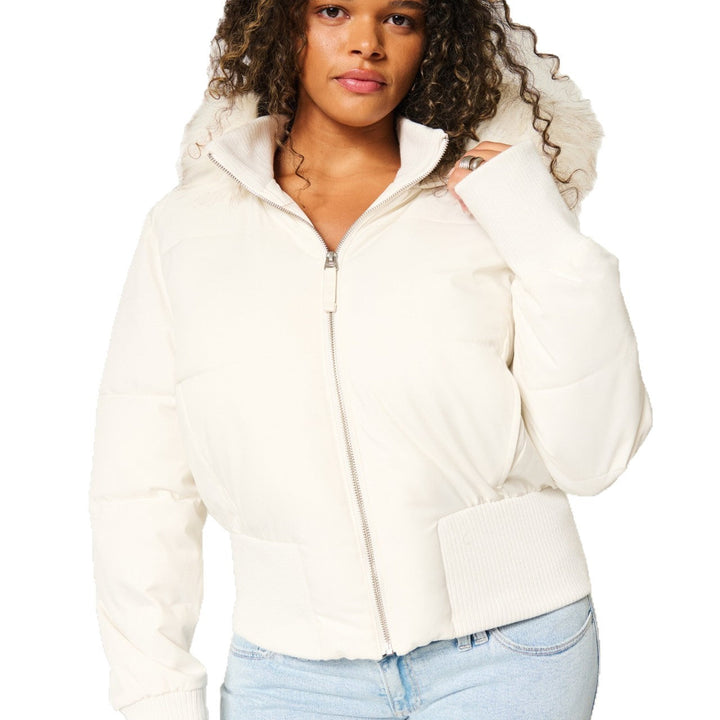 Sabrina | Faux Fur Trim Hooded Puffer Jacket