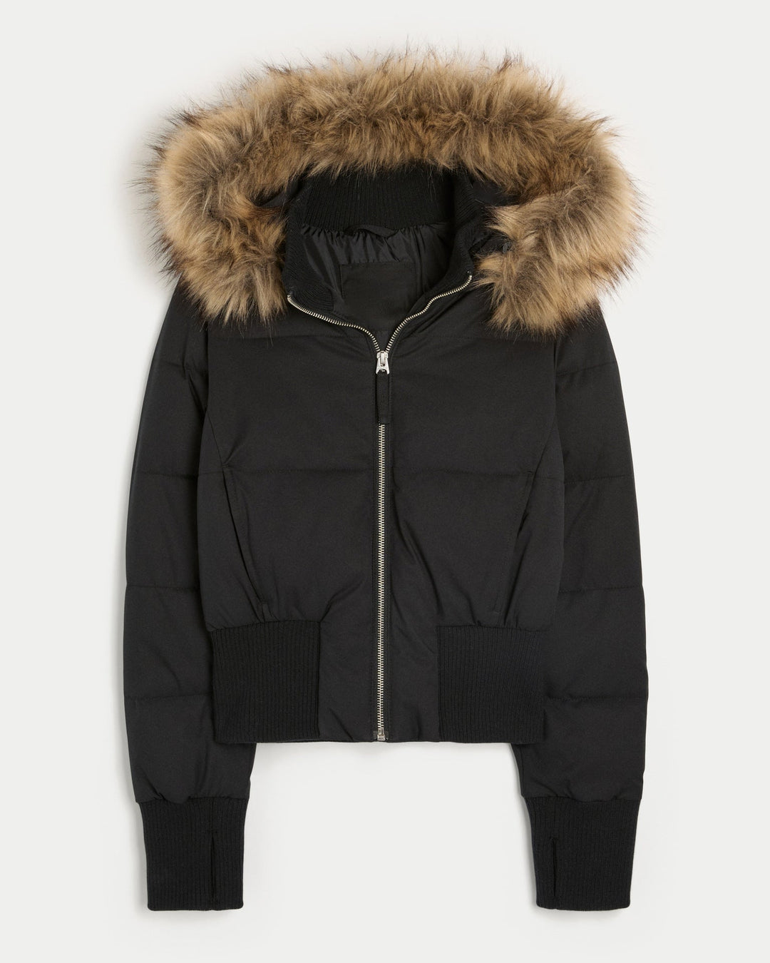 Sabrina | Faux Fur Trim Hooded Puffer Jacket