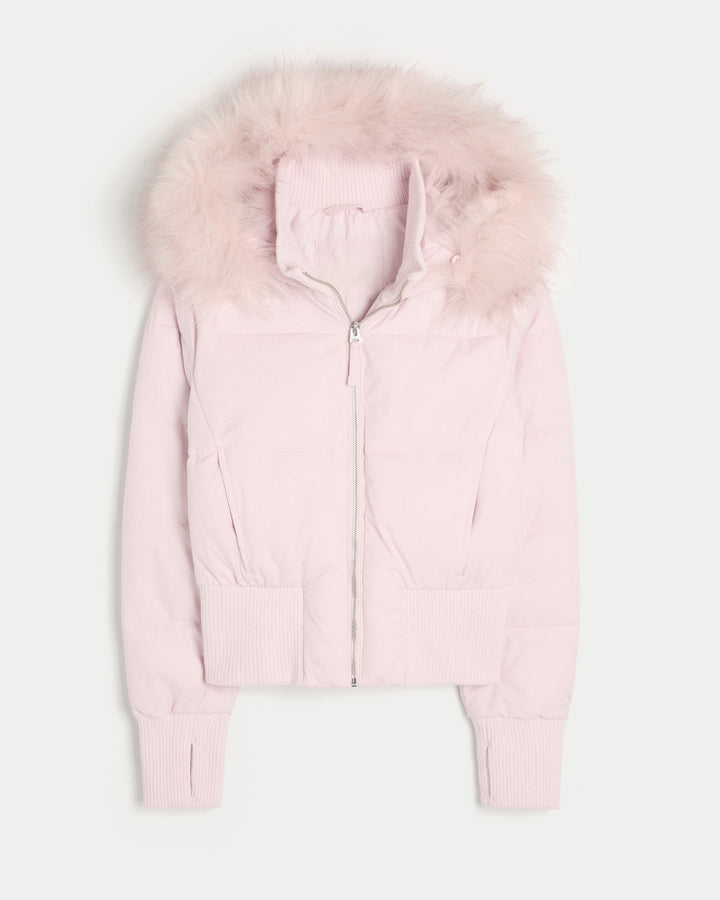 Sabrina | Faux Fur Trim Hooded Puffer Jacket