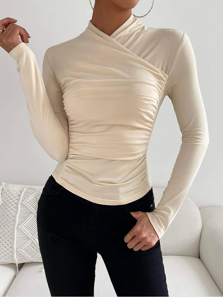 Elegant Ruched Long Sleeve Top