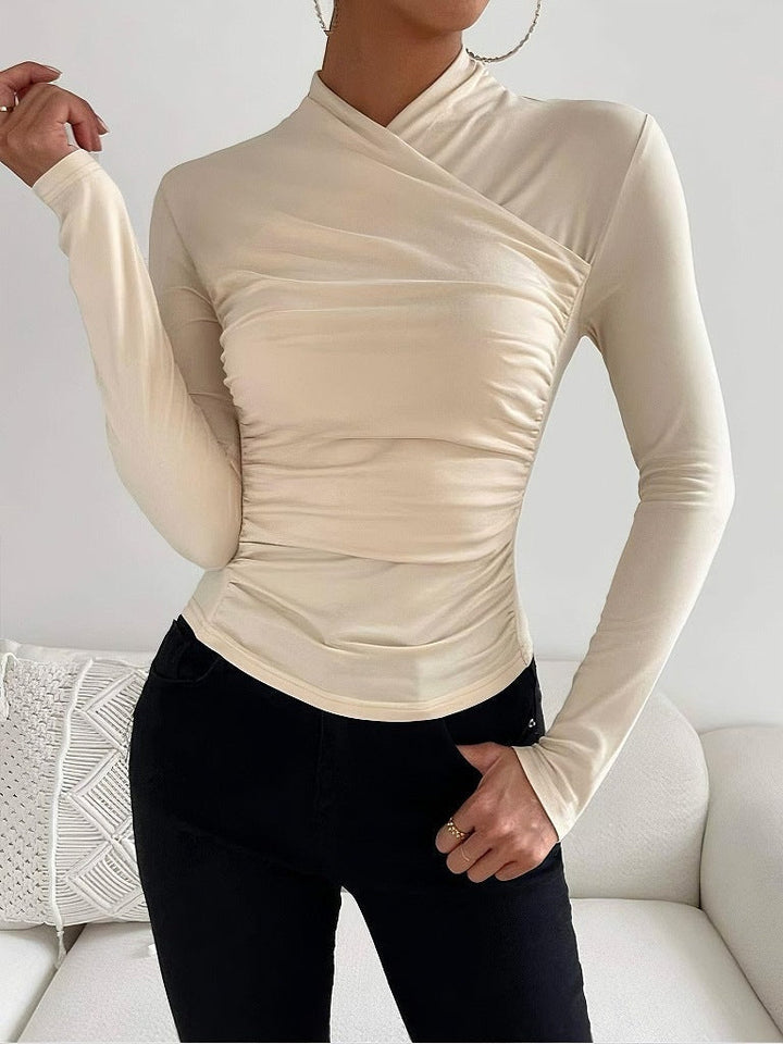 Elegant Ruched Long Sleeve Top