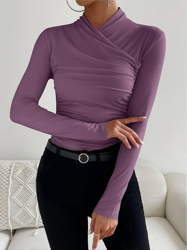 Elegant Ruched Long Sleeve Top
