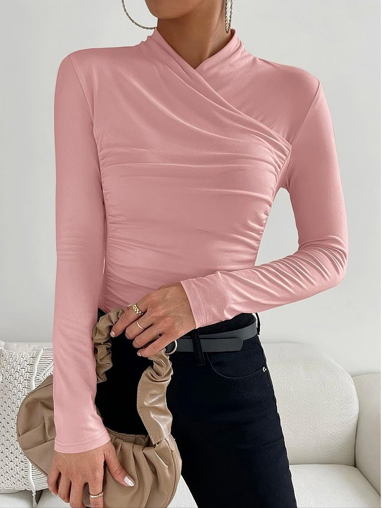 Elegant Ruched Long Sleeve Top