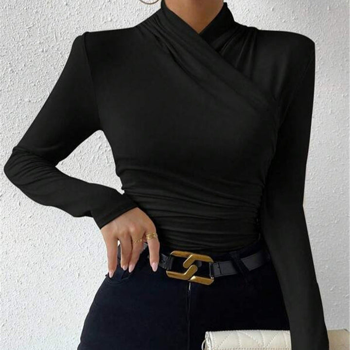 Elegant Ruched Long Sleeve Top