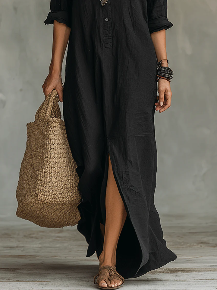 Freya | Casual Long Sleeve Occasion Maxi Dress