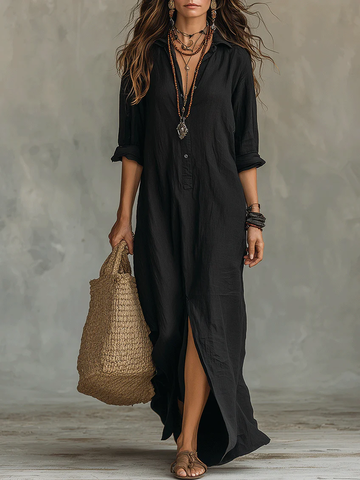 Freya | Casual Long Sleeve Occasion Maxi Dress