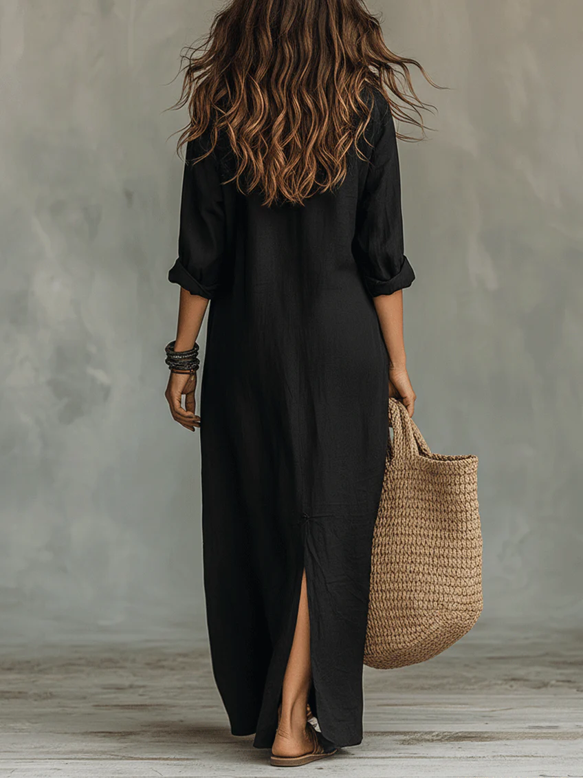 Freya | Casual Long Sleeve Occasion Maxi Dress