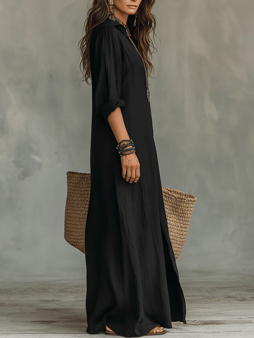 Freya | Casual Long Sleeve Occasion Maxi Dress