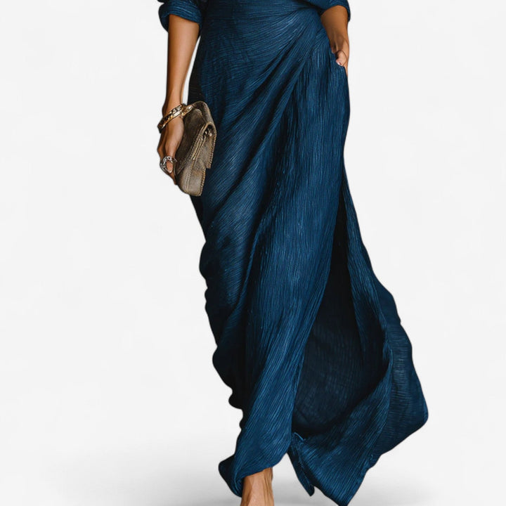 Celeste | Elegant Button Front Occasion Maxi Dress